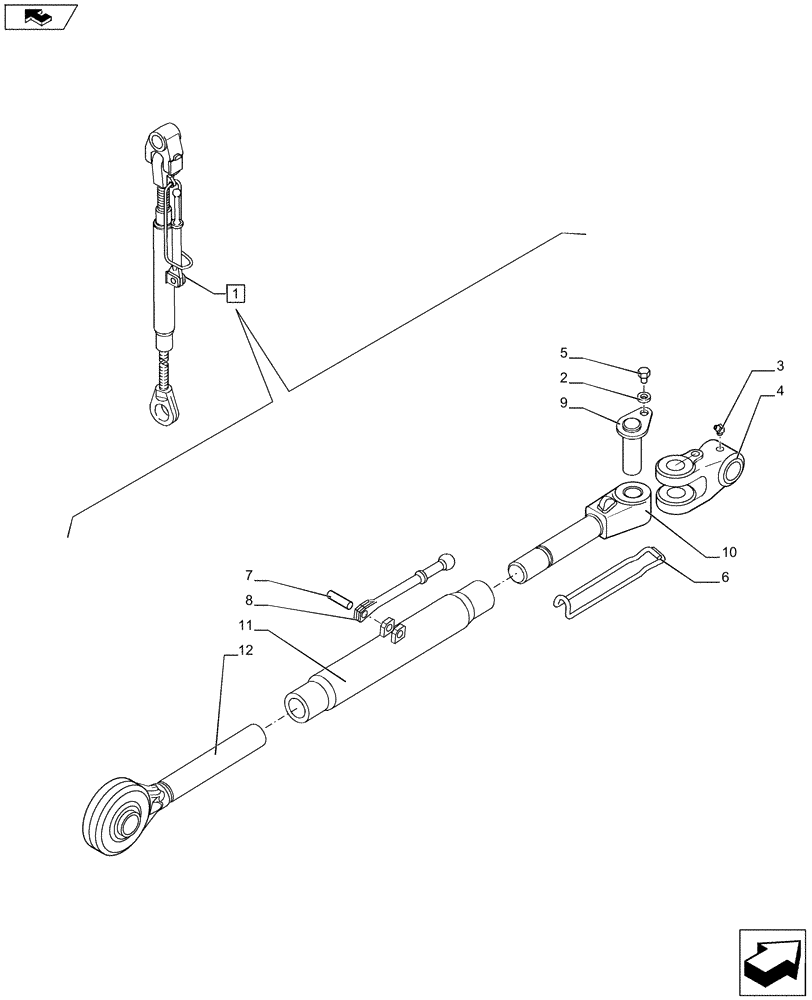 Схема запчастей Case IH PUMA 230 - (35.120.0103[02]) - 2/3 TELESCOPIC LINK ENDS - IMPLEMENT CARRIER WITH TELESCOPIC LINK ENDS (VAR.720881) (35) - HYDRAULIC SYSTEMS