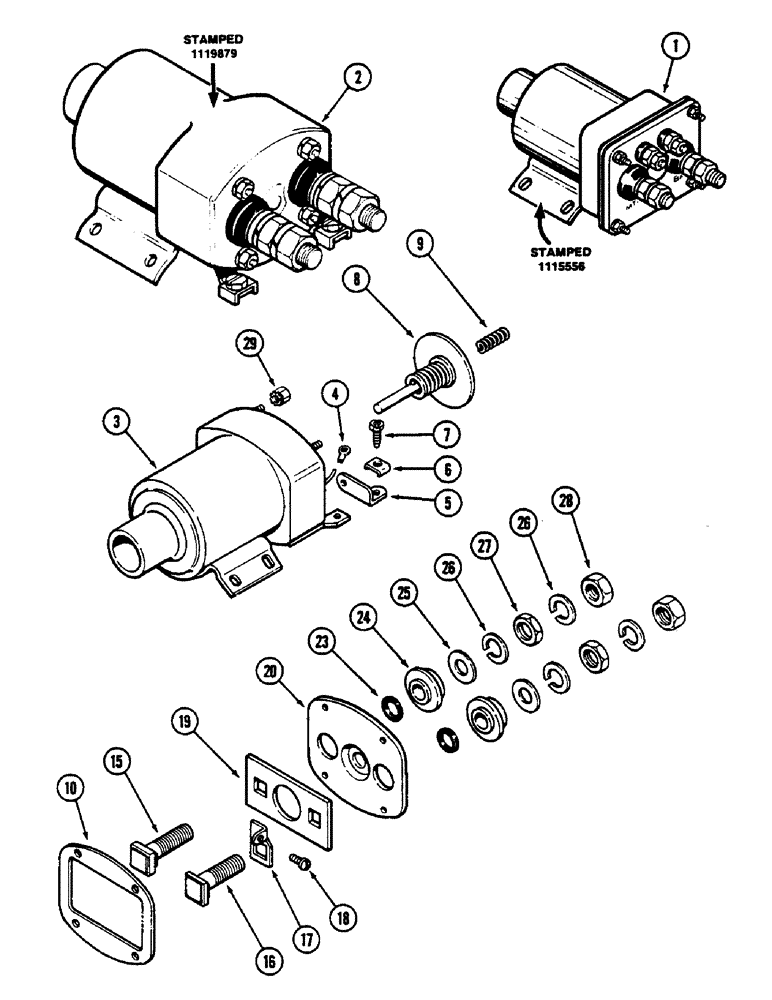 Схема запчастей Case IH 2390 - (4-122) - STARTER SOLENOID (04) - ELECTRICAL SYSTEMS