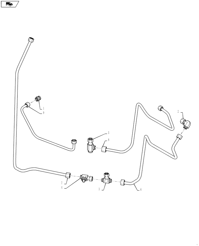 Схема запчастей Case IH 8230 - (35.860.01) - HYDRAULIC CLUTCH VALVE PLUMBING (35) - HYDRAULIC SYSTEMS