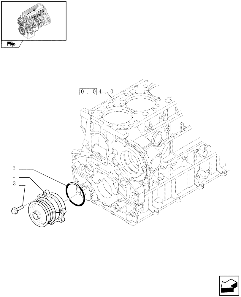 Схема запчастей Case IH F3AE0684S E908 - (0.32.0) - WATER PUMP & RELATED PARTS (504154377) 