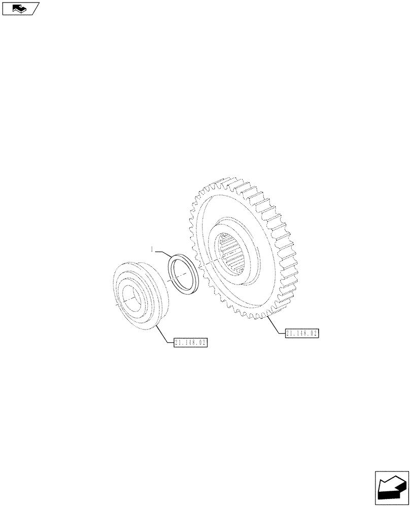 Схема запчастей Case IH PUMA 200 - (21.155.01[09]) - CENTRAL REDUCTION GEARS - SHIMS (STD + VAR.728147-729571) (21) - TRANSMISSION