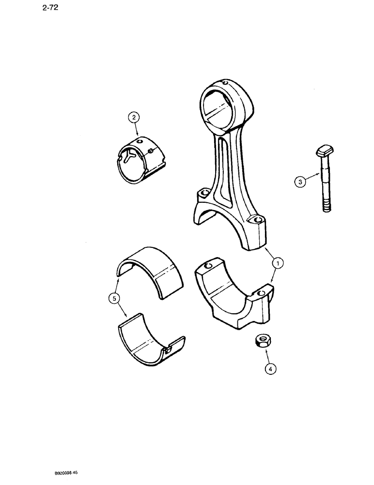 Схема запчастей Case IH 7120 - (2-72) - CONNECTING RODS, 6T-830 ENGINE (02) - ENGINE