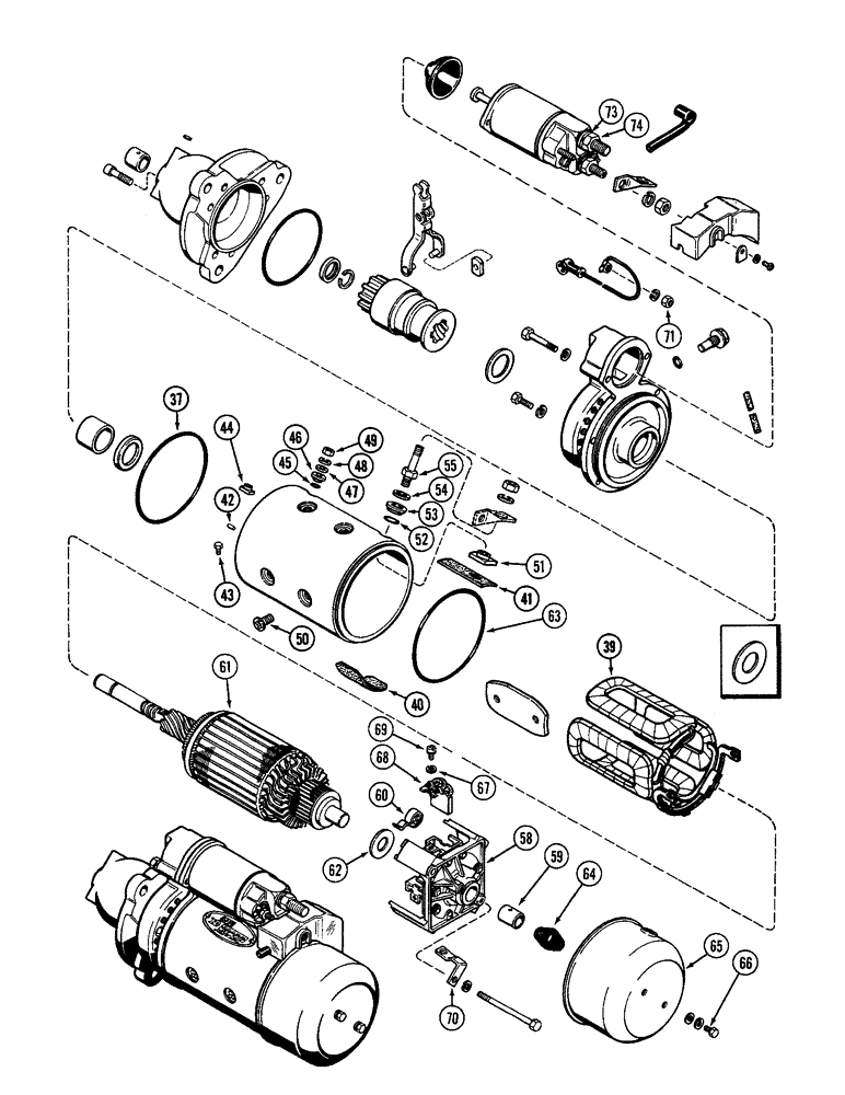 Схема запчастей Case IH 2096 - (4-086) - A162469 STARTER ASSEMBLY (CONTD) (04) - ELECTRICAL SYSTEMS