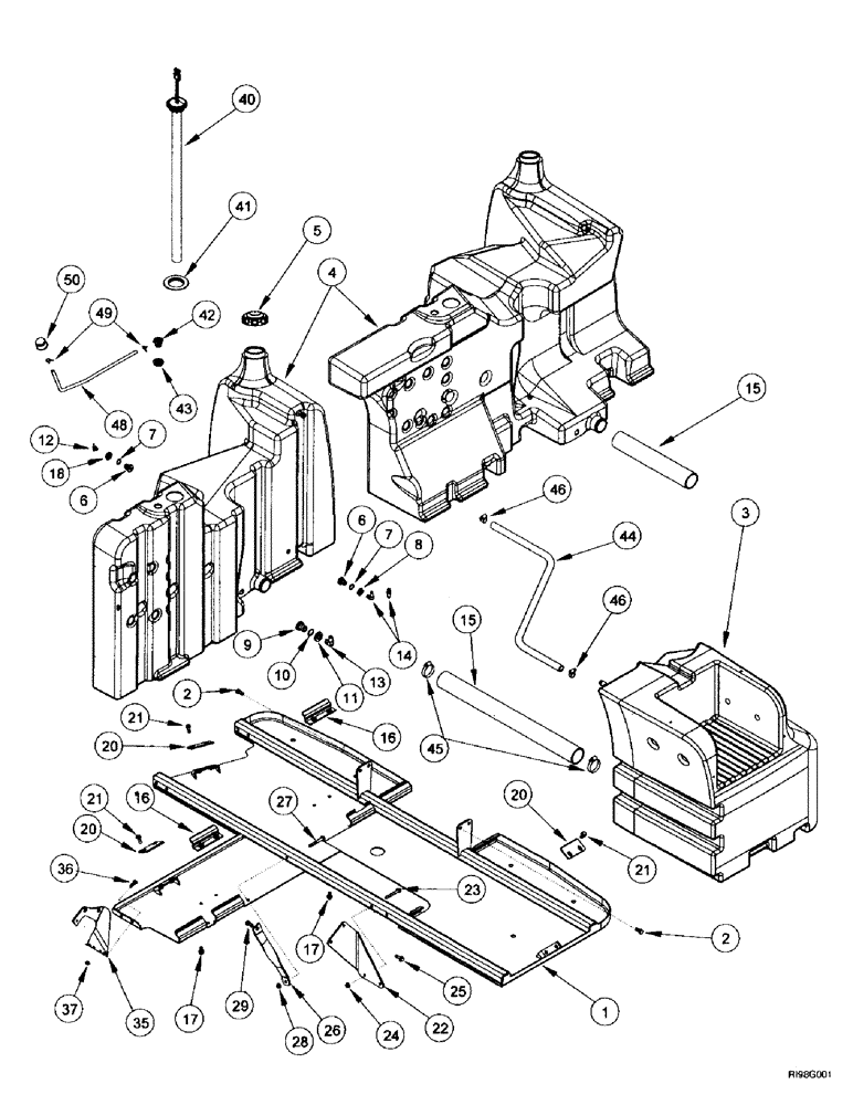 Схема запчастей Case IH MX270 - (3-052) - FUEL TANKS (03) - FUEL SYSTEM