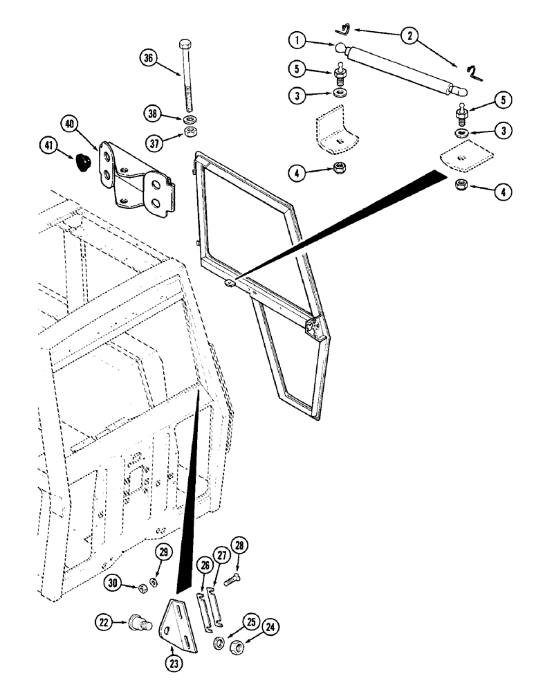 Схема запчастей Case IH 2096 - (9-416) - CAB, DOOR RETAINING PARTS (09) - CHASSIS/ATTACHMENTS