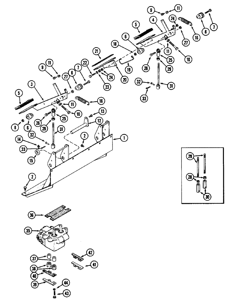 Схема запчастей Case IH 2090 - (7-324) - BRAKE PEDALS AND VALVE (07) - BRAKES