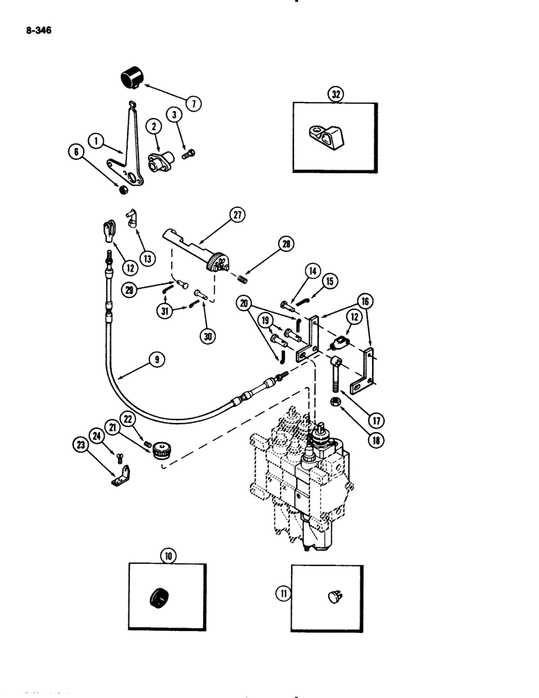 Схема запчастей Case IH 2294 - (8-346) - REMOTE HYDRAULICS, REMOTE ATTACHMENT, NO. 3 CIRCUIT (08) - HYDRAULICS