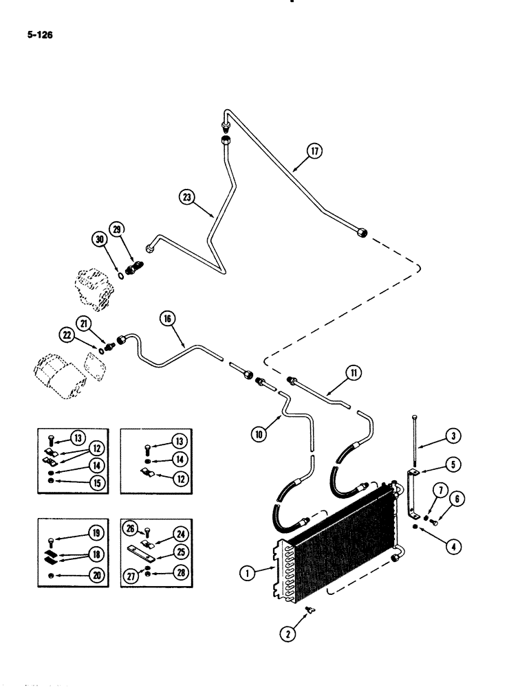 Схема запчастей Case IH 2294 - (5-126) - OIL COOLER (05) - STEERING