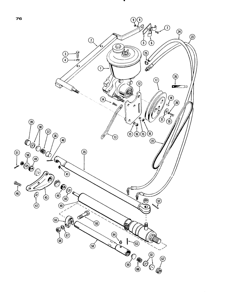 Схема запчастей Case IH 930-SERIES - (076) - POWER STEERING PUMP (05) - STEERING