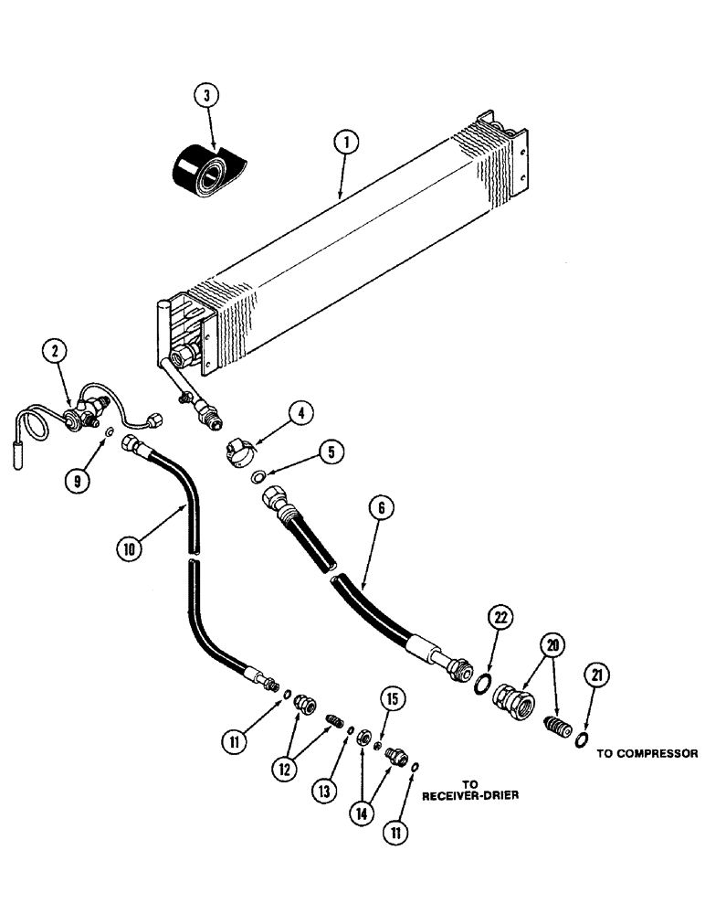 Схема запчастей Case IH 4890 - (9-444) - CAB, AIR CONDITIONING VALVE AND HOSES (09) - CHASSIS/ATTACHMENTS