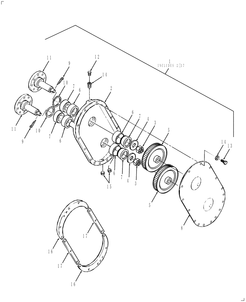 Схема запчастей Case IH DC92F - (03.03) - GEARBOX, CONDITIONER (03) - MAIN GEARBOX