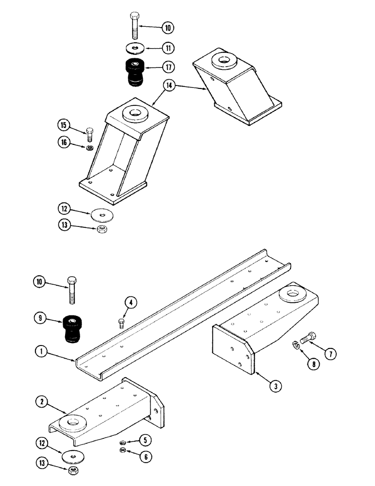 Схема запчастей Case IH 2594 - (9-094) - CAB AND 4 POST ROPS FRAME, FRONT AND REAR MOUNTS (09) - CHASSIS/ATTACHMENTS