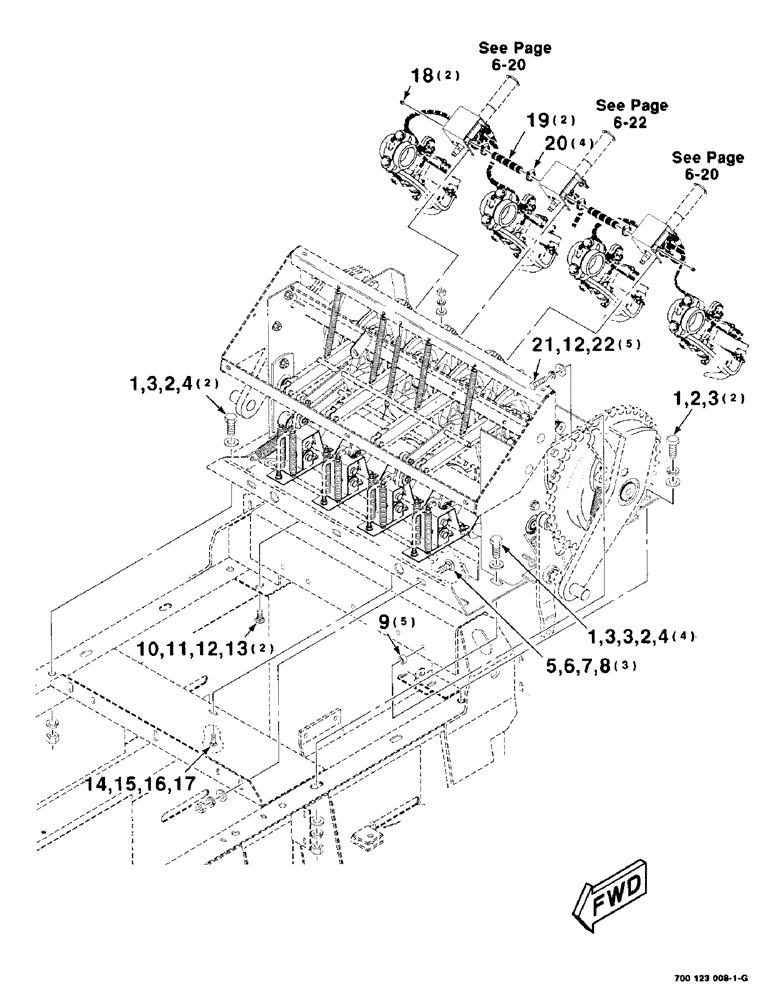 Схема запчастей Case IH 8575 - (6-18) - KNOTTER LUBE ASSEMBLY, CENTRALIZED (14) - BALE CHAMBER