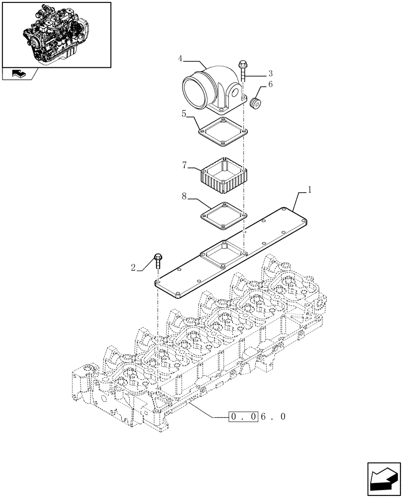 Схема запчастей Case IH F4GE9684R J600 - (0.07.1) - INTAKE MANIFOLD (504069562-504166165-504263010) 