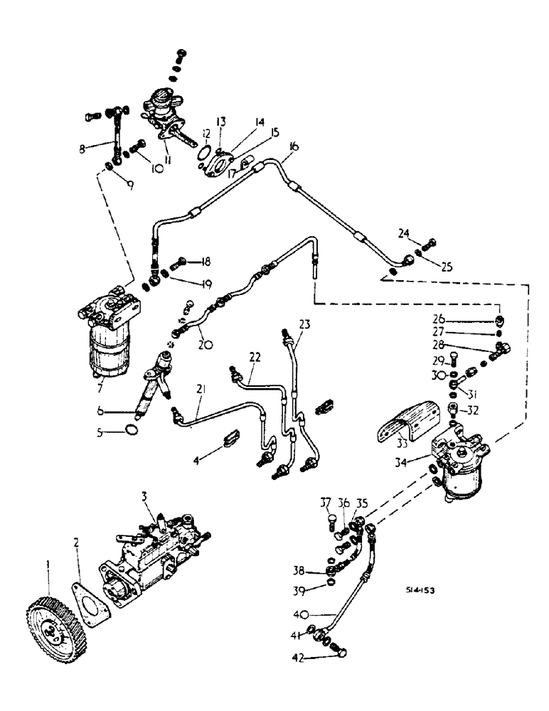 Схема запчастей Case IH 454 - (12-46) - FUEL INJECTION PUMP AND CONNECTIONS, C.A.V. FUEL INJECTION Power