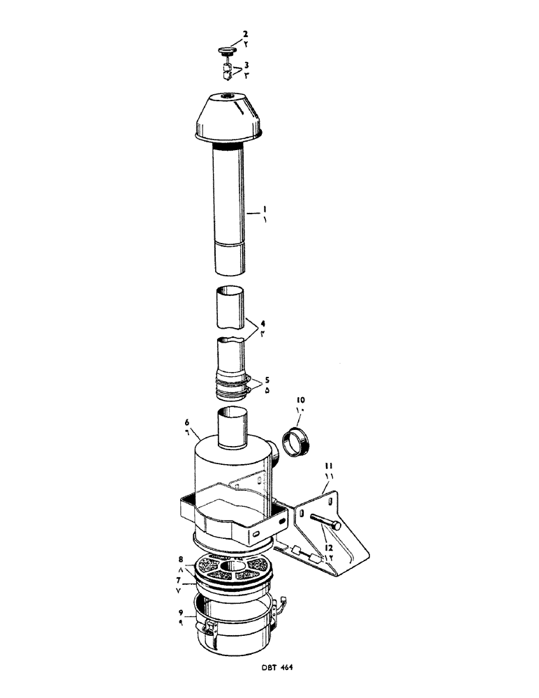 Схема запчастей Case IH 950 - (066) - AIR CLEANER, DIESEL (02) - ENGINE