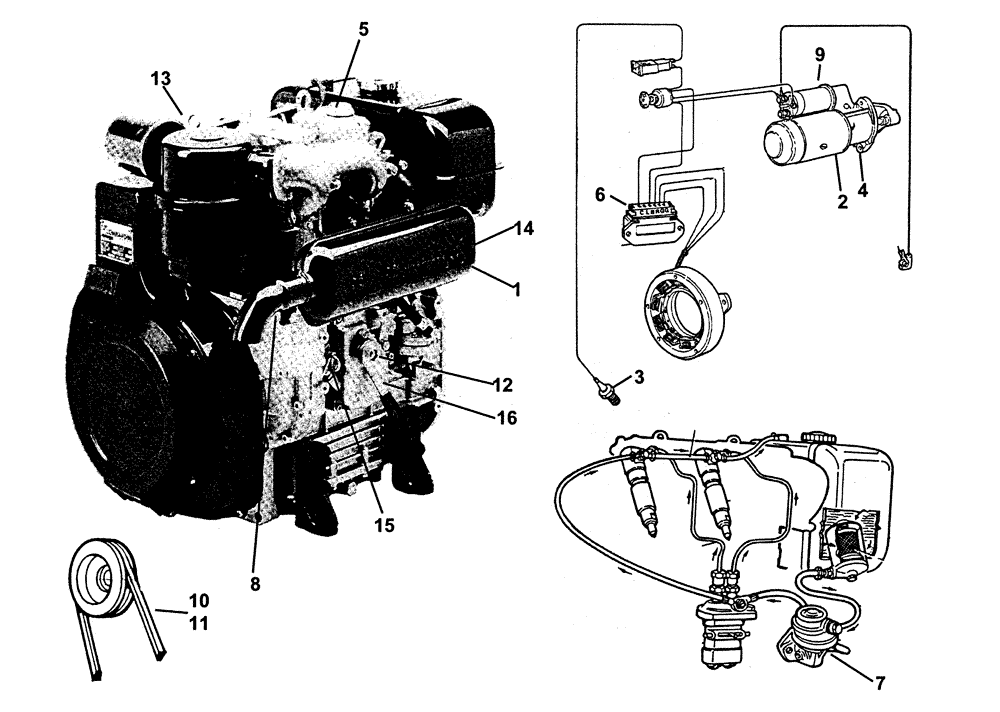 Схема запчастей Case IH 1124 - (E48) - LOMBARDINI ENGINE SERVICE PARTS 