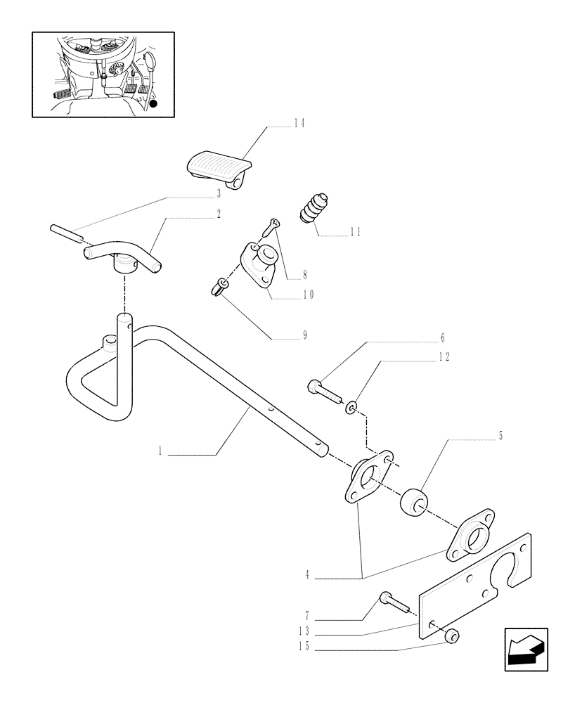 Схема запчастей Case IH JX1095C - (1.92.10/01[01]) - THROTTLE CONTROL LINKAGE - W/CAB (10) - OPERATORS PLATFORM/CAB