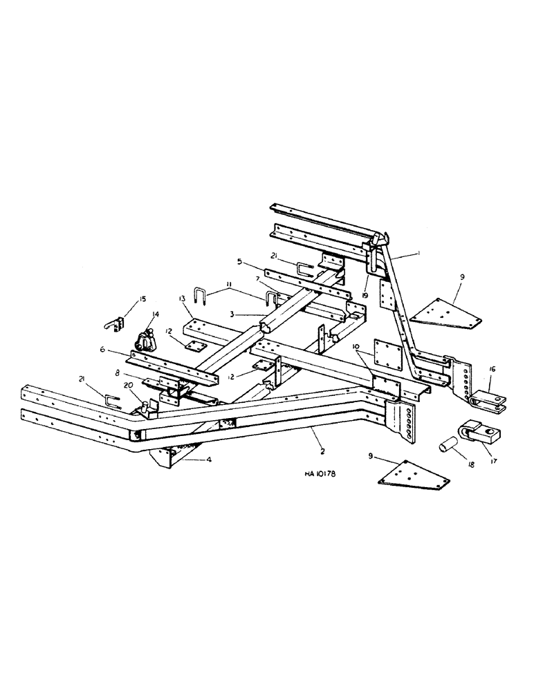 Схема запчастей Case IH 45 - (D-12) - HITCH AND HYDRAULIC MOUNTINGS, 22 FOOT 6 INCH PRIOR TO AUGUST 1976 