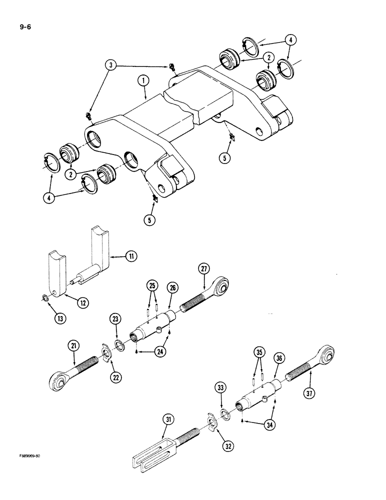 Схема запчастей Case IH 9280 - (9-06) - HITCH COMPONENTS (09) - CHASSIS/ATTACHMENTS