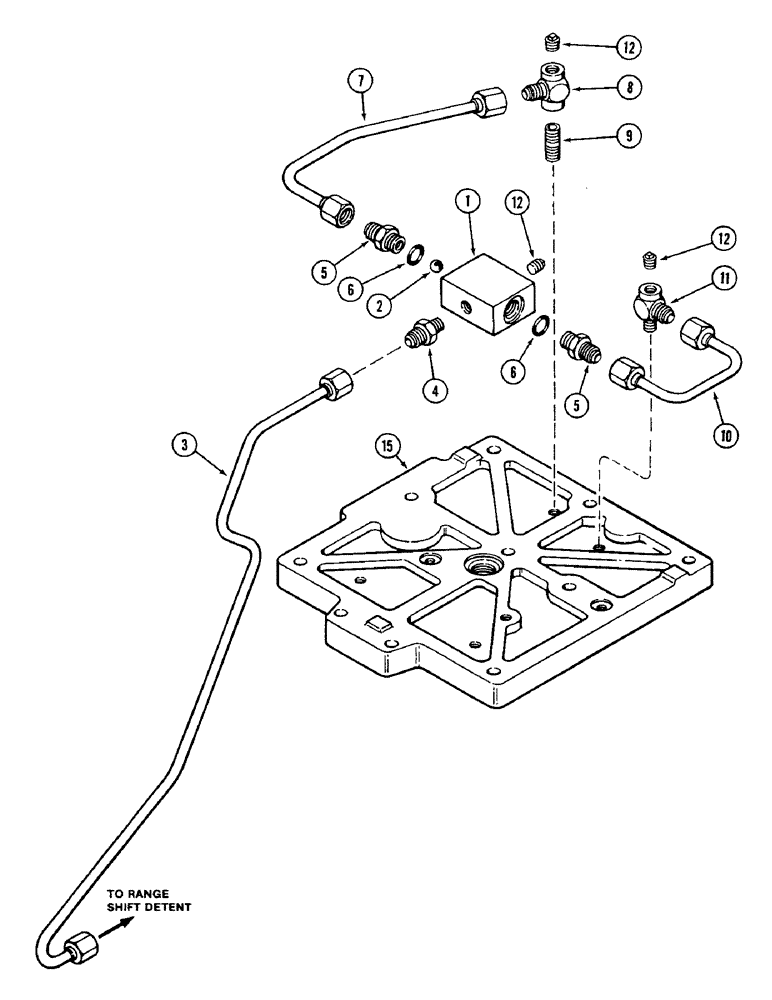 Схема запчастей Case IH 4690 - (8-262) - RANGE SHIFT SHUTTLE VALVE (08) - HYDRAULICS