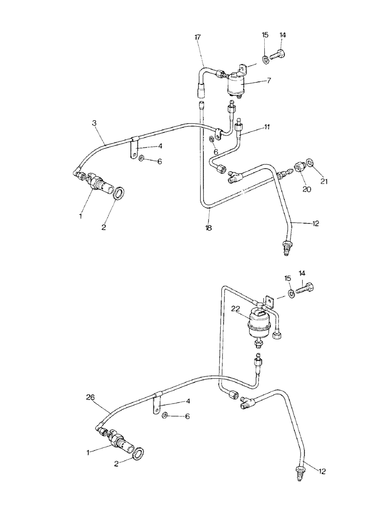 Схема запчастей Case IH 1390 - (A-08) - THERMOSTART, RESERVOIR AND TUBES (01) - ENGINE