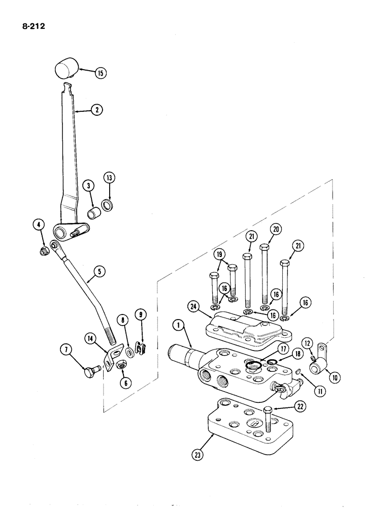 Схема запчастей Case IH 1194 - (8-212) - FIRST REMOTE VALVE, TRACTORS WITH CAB (08) - HYDRAULICS