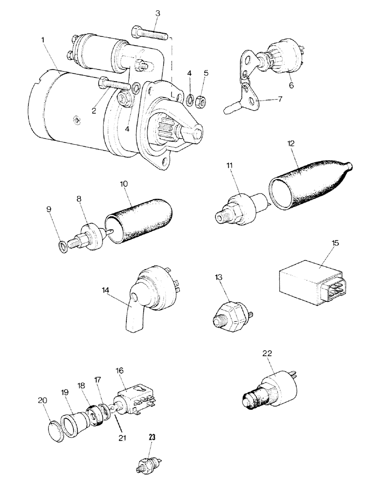 Схема запчастей Case IH 1390 - (S-02) - STARTER AND SWITCHES (06) - ELECTRICAL SYSTEMS