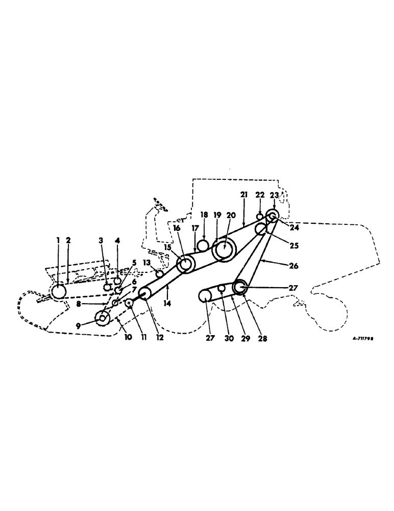 Схема запчастей Case IH 303 - (011) - BELT, CHAIN, SHEAVE AND SPROCKET DIAGRAM, LEFT SIDE (05) - SERVICE & MAINTENANCE