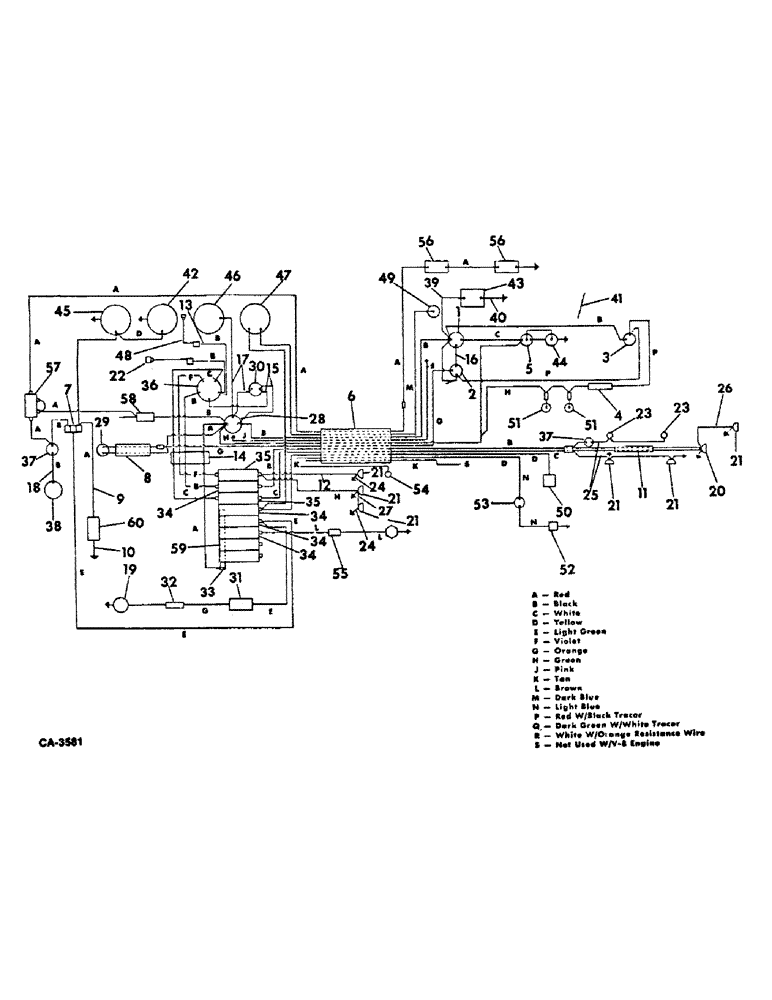 Схема запчастей Case IH 815 - (08-03) - ELECTRICAL, WIRING DIAGRAM, GASOLINE ENGINE, SERIAL NO. 19000 AND BELOW (06) - ELECTRICAL