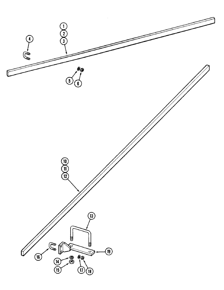 Схема запчастей Case IH RPW - (210) - SCRAPER BAR - FRONT GANG, 16 FOOT (4.9 M) CUT, 18 FOOT (5.5 