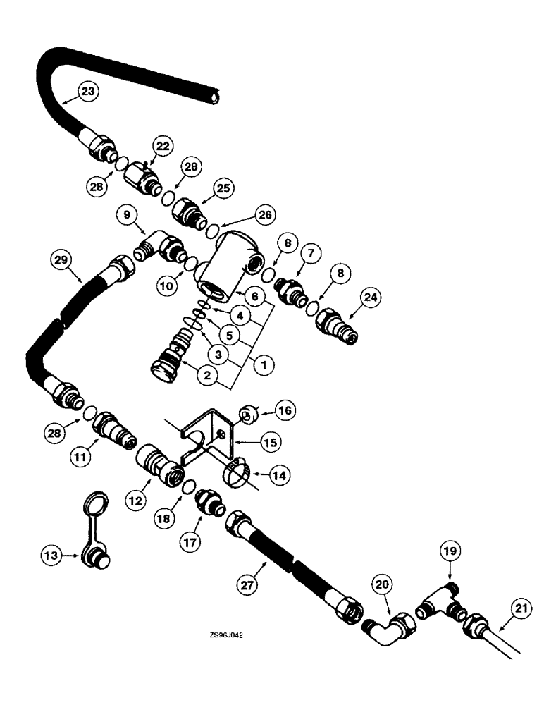 Схема запчастей Case IH 2450 - (4-40) - HYDRAULIC PRESSURE RELIEF SYSTEM 