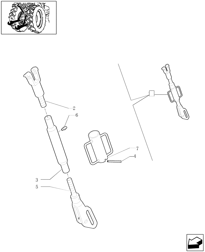 Схема запчастей Case IH JX1080U - (1.89.6/ A) - IMPLEMENT CARRIER, TIE-ROD, COMPONENTS - C5283 (09) - IMPLEMENT LIFT