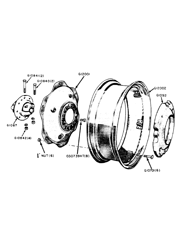 Схема запчастей Case IH 400B-SERIES - (118) - REAR WHEELS AND RIMS, 301B, 311B GENERAL PURPOSE TRACTORS (06) - POWER TRAIN