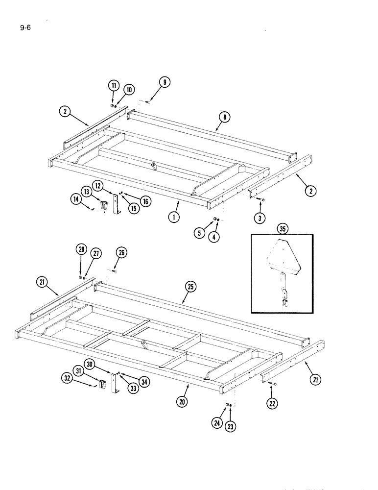 Схема запчастей Case IH 6500 - (9-06) - FRAME (09) - CHASSIS/ATTACHMENTS