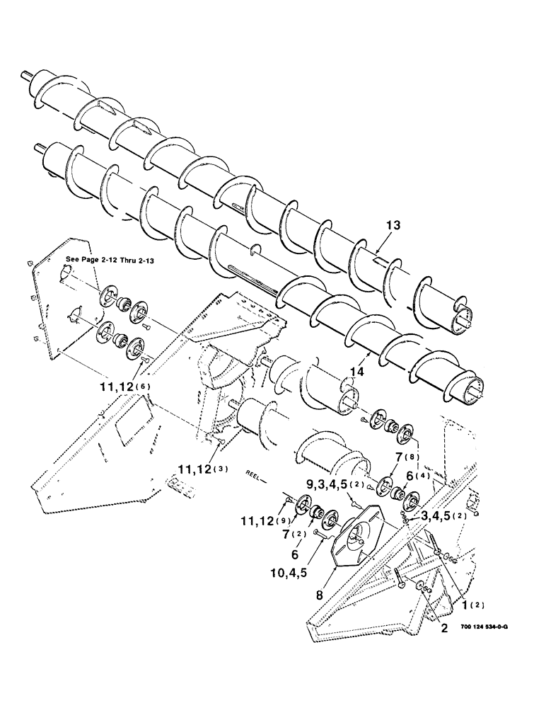 Схема запчастей Case IH 8370 - (6-04) - AUGER ASSEMBLY, 14 FOOT (09) - CHASSIS