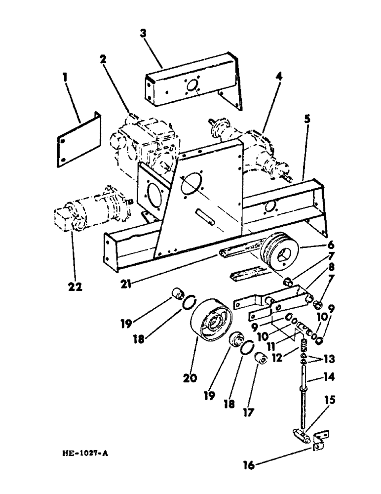 Схема запчастей Case IH 375 - (B-18) - POWER TRAIN, HYDROSTATIC PROPULSION PUMP DRIVE (03) - POWER TRAIN