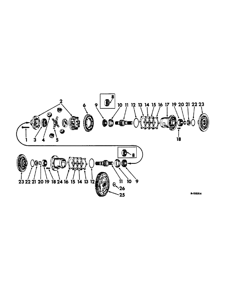 Схема запчастей Case IH 2504 - (154) - REAR FRAME AND DRIVING MECHANISMS, DIFFERENTIAL Rear Frame & Driving Mechanisms