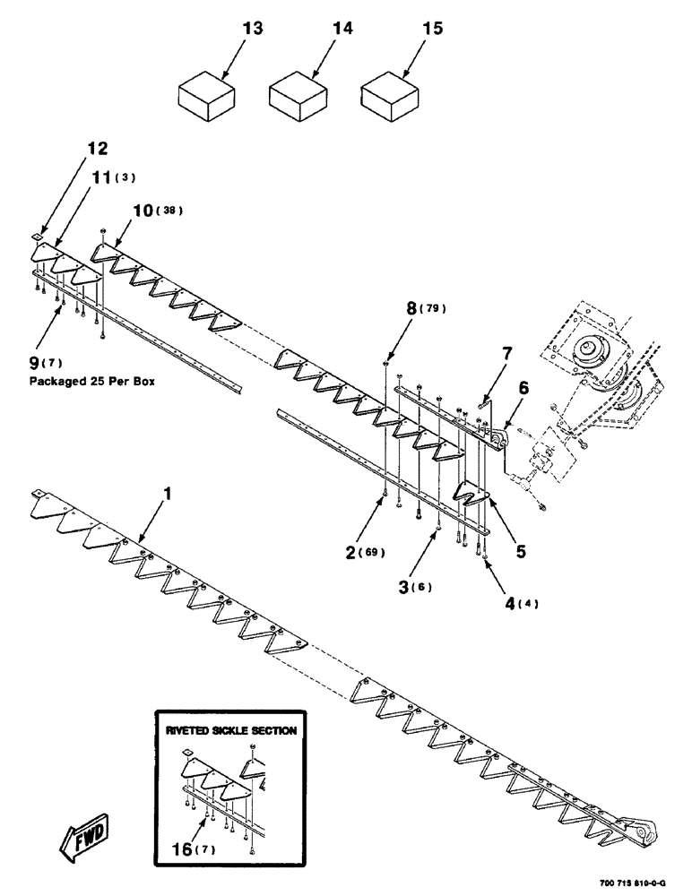 Схема запчастей Case IH 425 - (5-04) - SICKLE ASSEMBLY, LEFT, 21 FOOT ONLY (58) - ATTACHMENTS/HEADERS