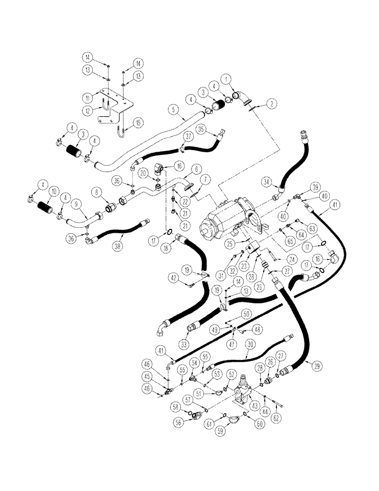 Схема запчастей Case IH STX325 - (08-27) - HIGH OUTPUT HYDRAULICS PUMP LUBRICATION CIRCUIT ACCUSTEER Tractor (08) - HYDRAULICS