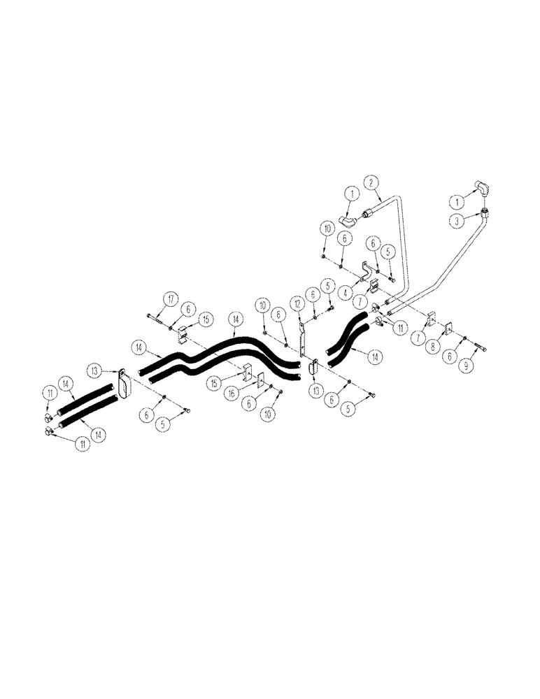 Схема запчастей Case IH STX275 - (09-38[02]) - HEATER , HOSES, WITH ACCUSTEER (09) - CHASSIS