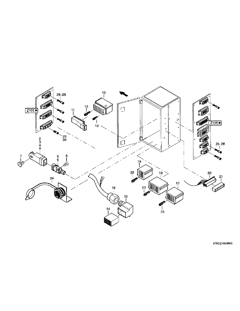 Схема запчастей Case IH 8790 - (250) - CENTRAL ELECTRICAL SYSTEM, WIRING (55) - ELECTRICAL SYSTEMS