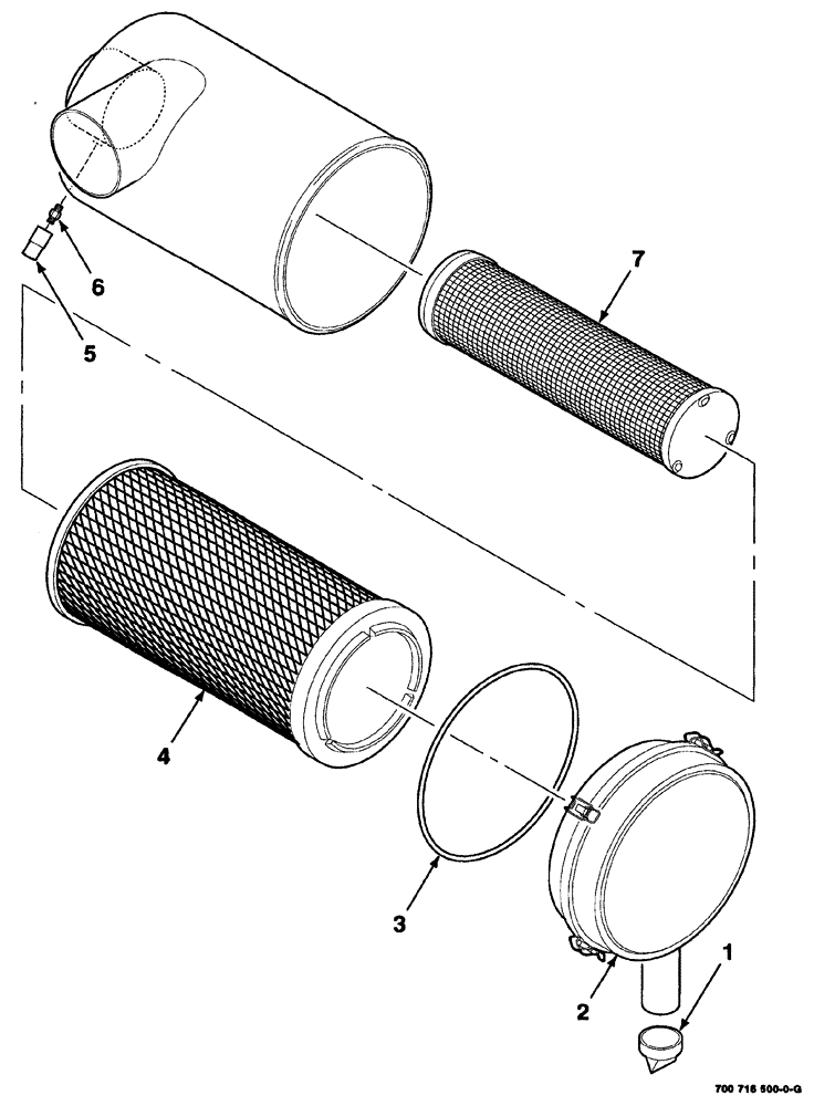 Схема запчастей Case IH 8880 - (02-014) - AIR CLEANER ASSEMBLY (10) - ENGINE