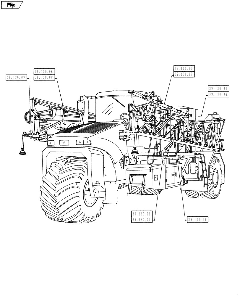 Схема запчастей Case IH 610 - (00.000.39) - PICTORIAL INDEX - FRAMES (00) - GENERAL & PICTORIAL INDEX