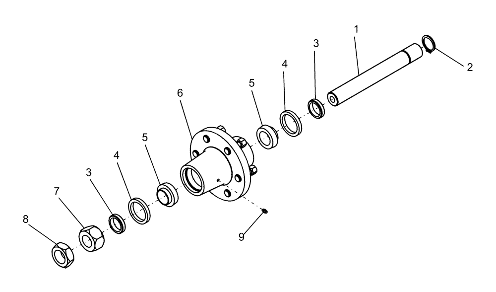 Схема запчастей Case IH 1250 - (39.100.04) - MARKER - WING GAUGE WHEEL HUB (39) - FRAMES AND BALLASTING