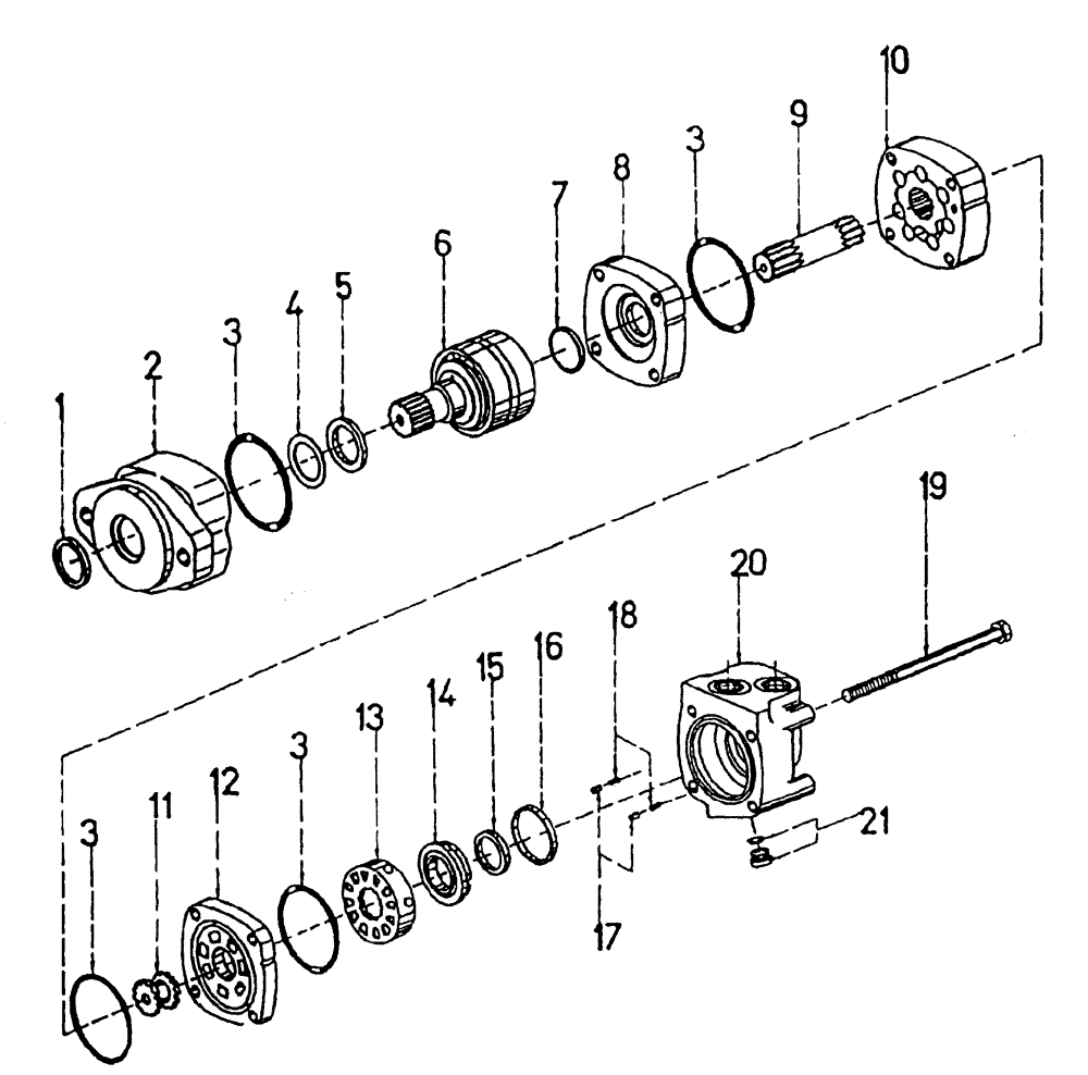 Схема запчастей Case IH 7700 - (B03[01]) - HYDRAULIC MOTOR 2000 CHAR-LYNN: 14.9 CU. IN. Hydraulic Components & Circuits