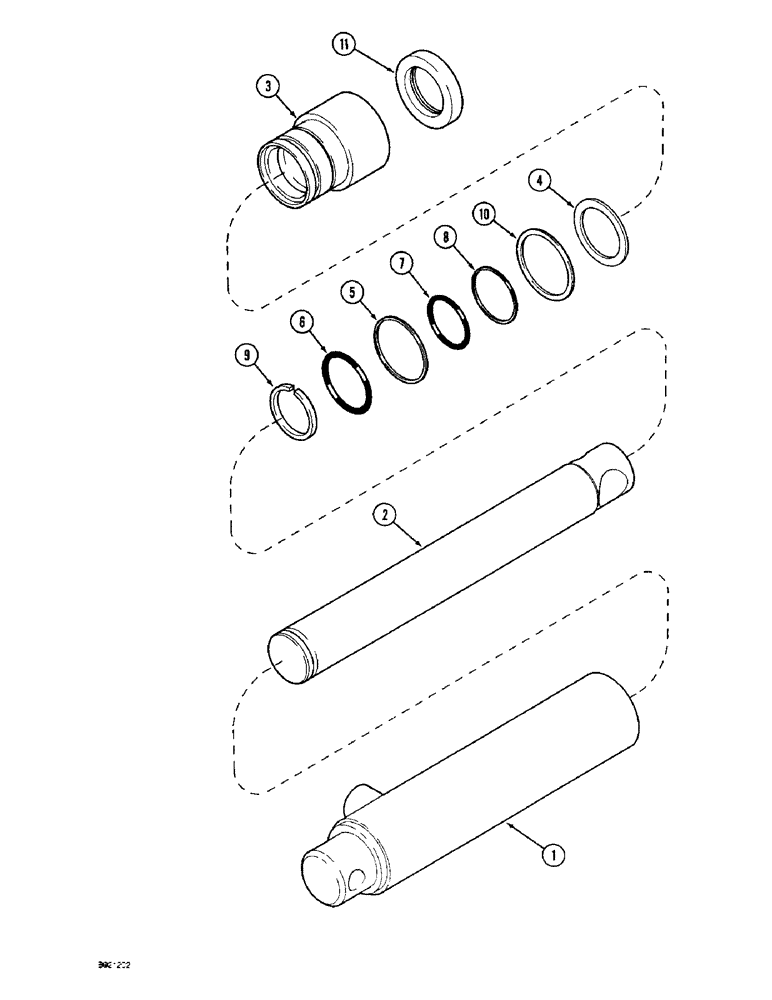 Схема запчастей Case IH 1800 - (8-36) - BRUSH UNIT LIFT CYLINDER (07) - HYDRAULICS