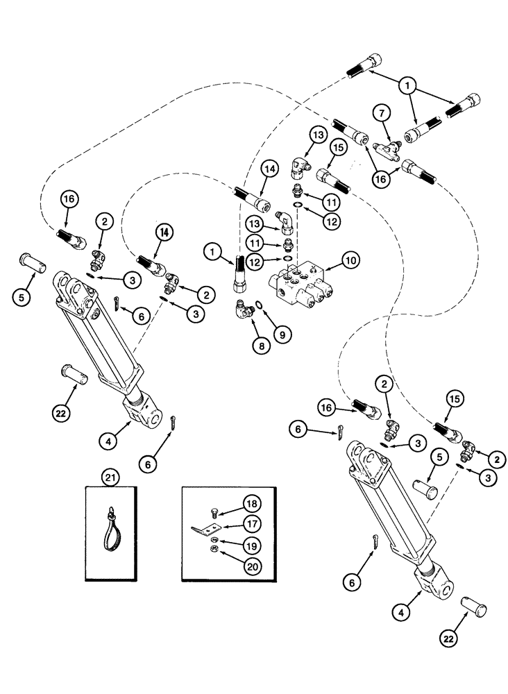 Схема запчастей Case IH 5500 - (8-06) - HYDRAULIC LIFT SYSTEM, DRIVE/GAUGE WHEEL CIRCUIT (08) - HYDRAULICS