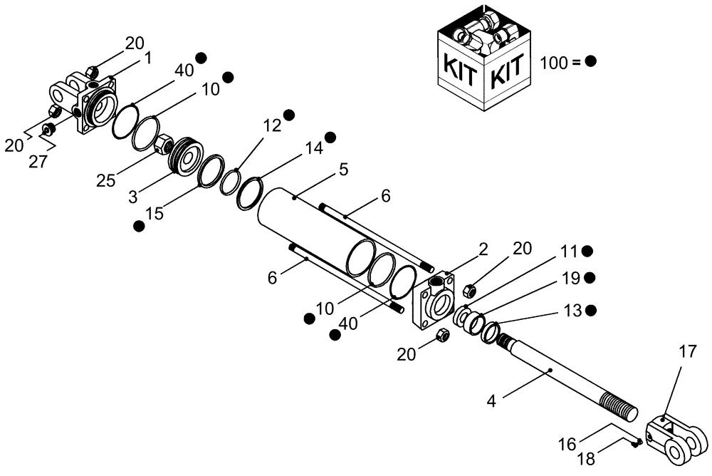 Схема запчастей Case IH 1230 - (35.116.10) - HYDRAULIC CYLINDER - 86989789, ENDWISE TRANSPORT WHEEL - 8 ROW NARROW RIGID TRAILING (35) - HYDRAULIC SYSTEMS