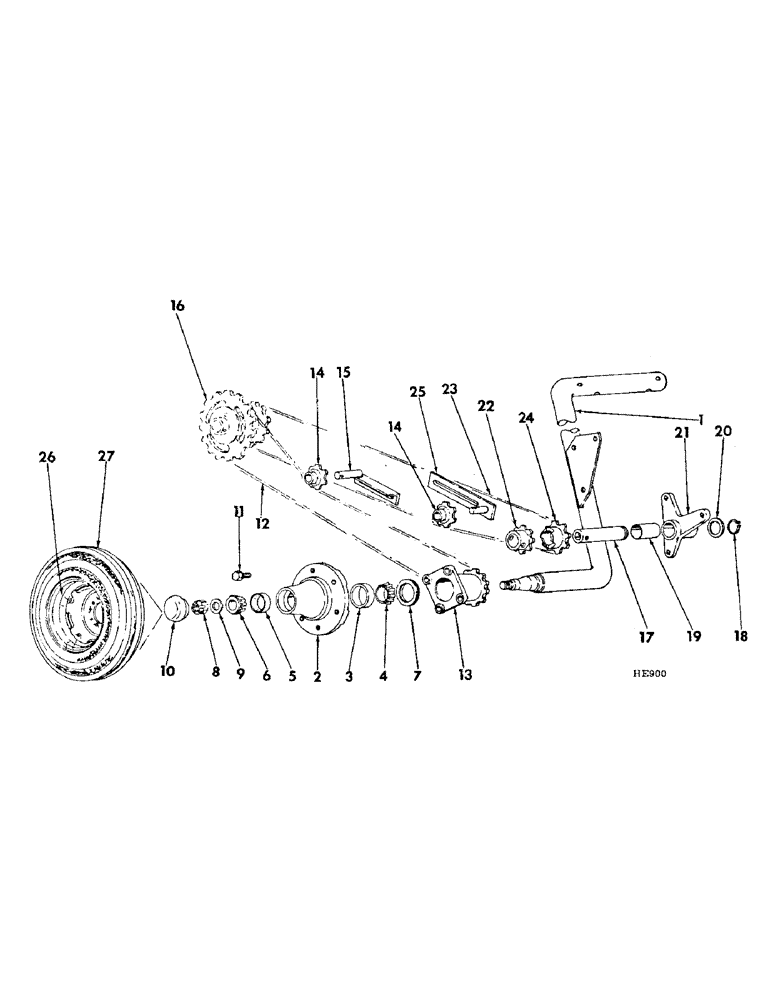 Схема запчастей Case IH 510 - (A-22) - STRAIGHT AXLE AND PRIMARY DRIVE 